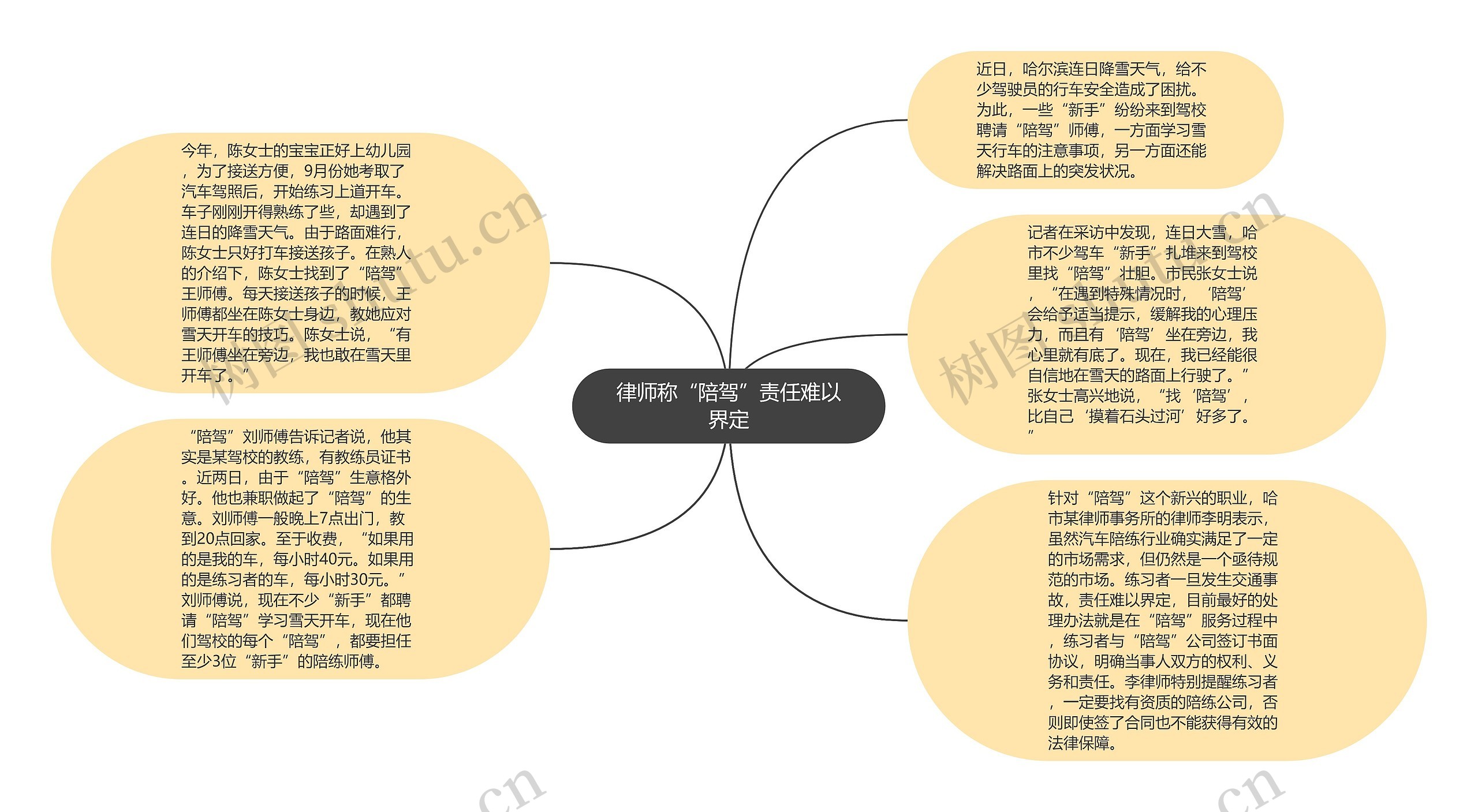 律师称“陪驾”责任难以界定思维导图