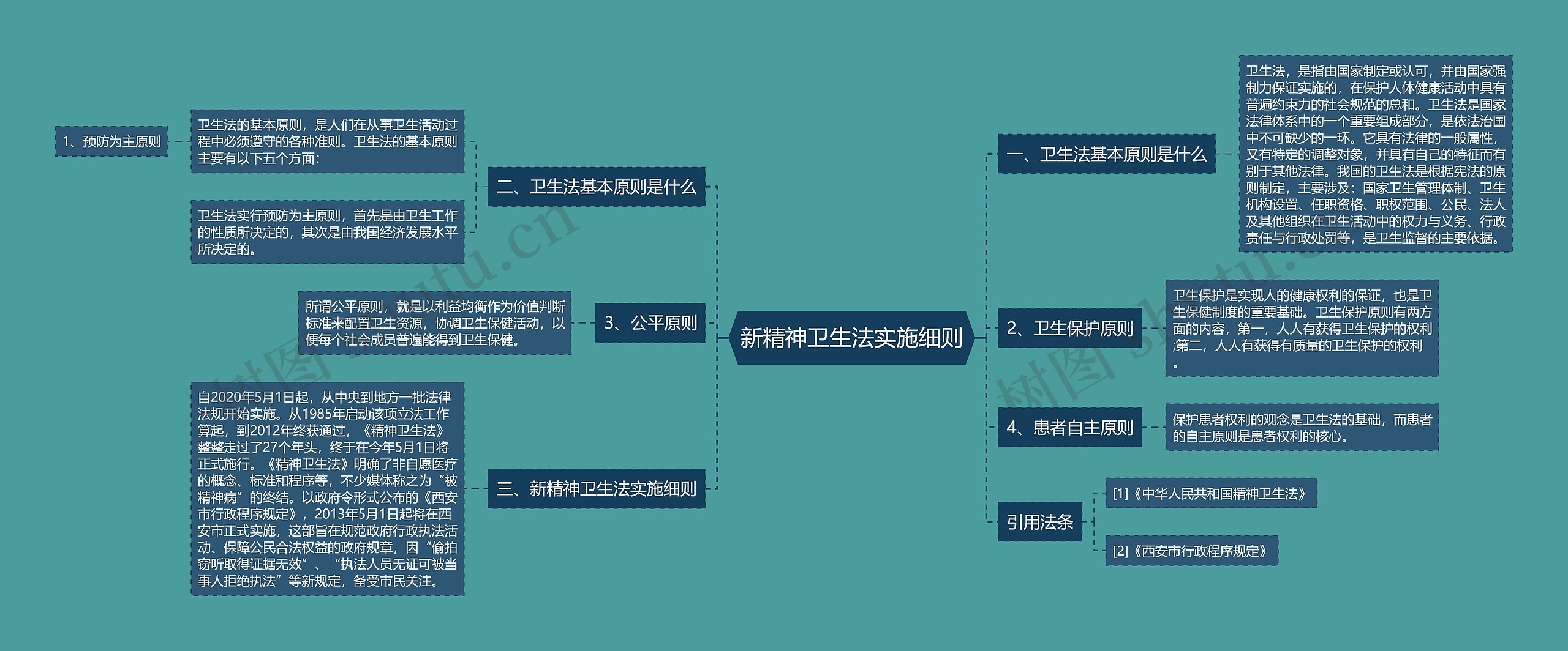 新精神卫生法实施细则思维导图