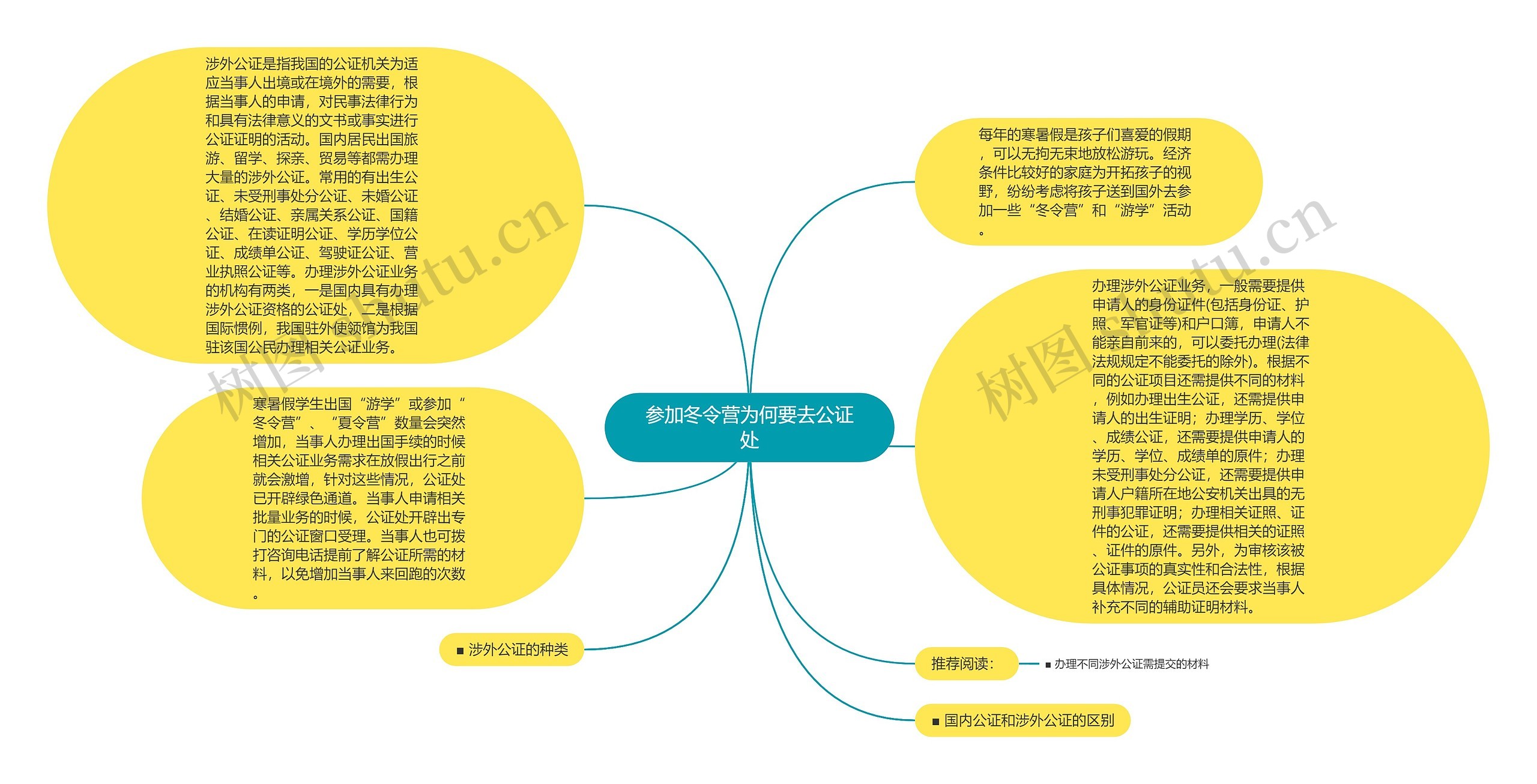 参加冬令营为何要去公证处思维导图