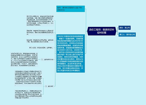 造价工程师：临建拆迁补偿纠纷案