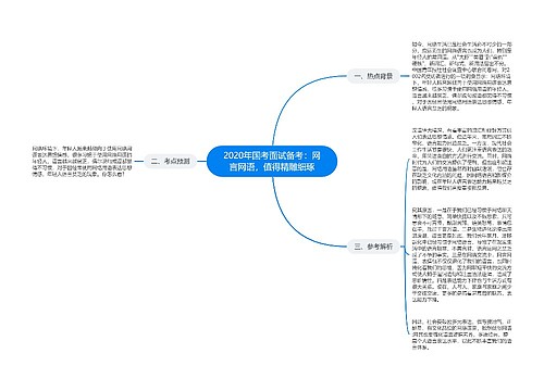 2020年国考面试备考：网言网语，值得精雕细琢