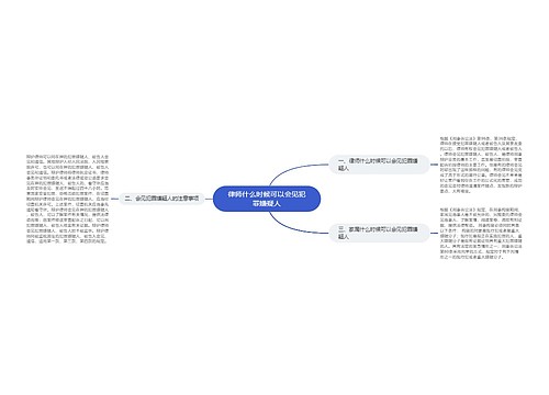 律师什么时候可以会见犯罪嫌疑人