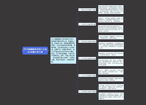 2019福建国考言语六大技法 纵横公考江湖