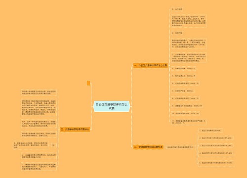 白云区交通事故律师怎么收费