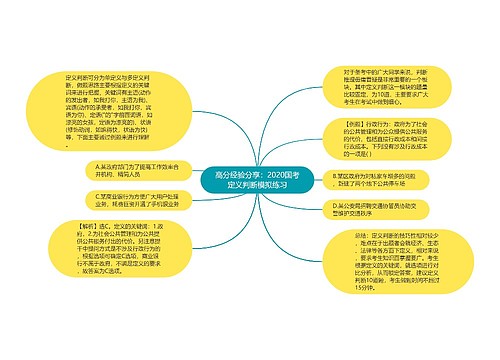 高分经验分享：2020国考定义判断模拟练习