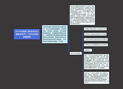 2020年国家公务员考试行测备考技巧：巧识主旨观点题陷阱