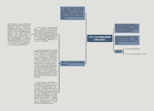 中华人民共和国药品管理法第五条释义