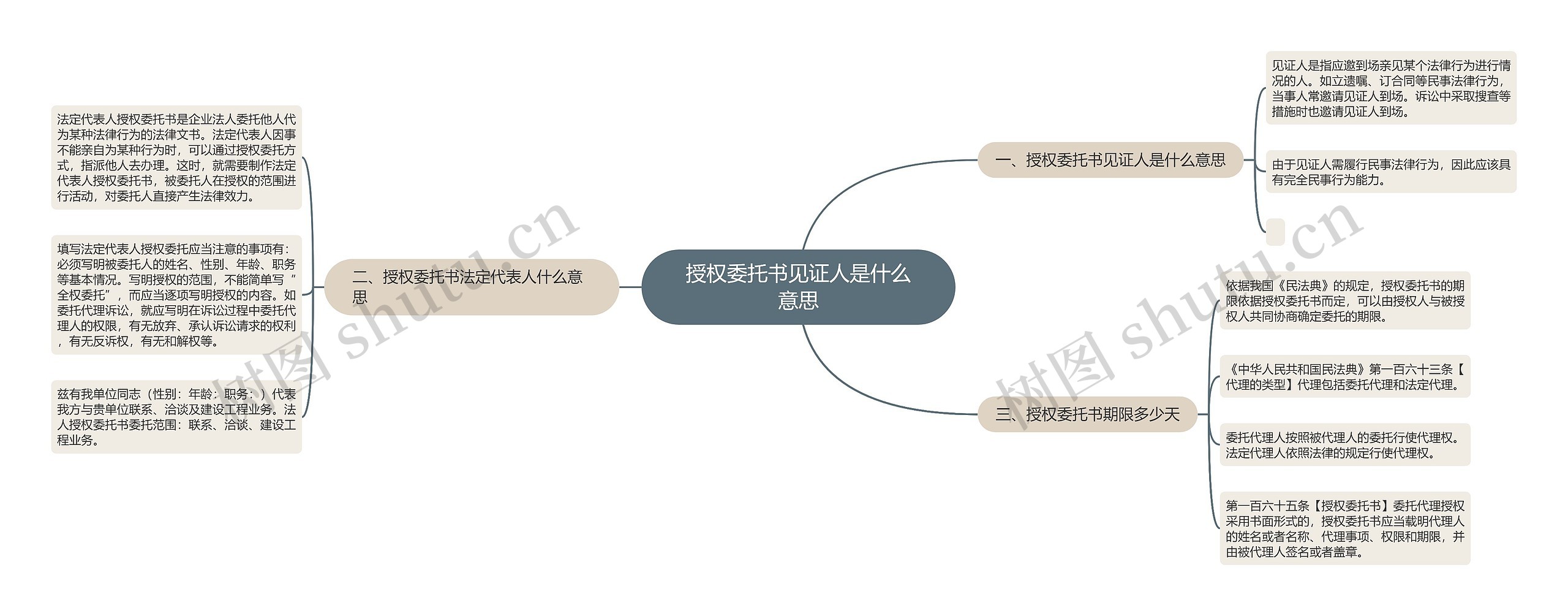 授权委托书见证人是什么意思思维导图