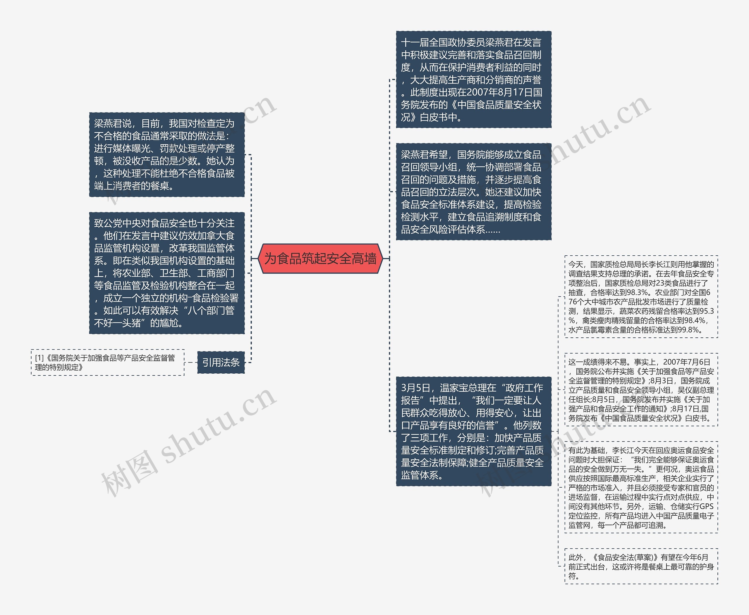 为食品筑起安全高墙思维导图