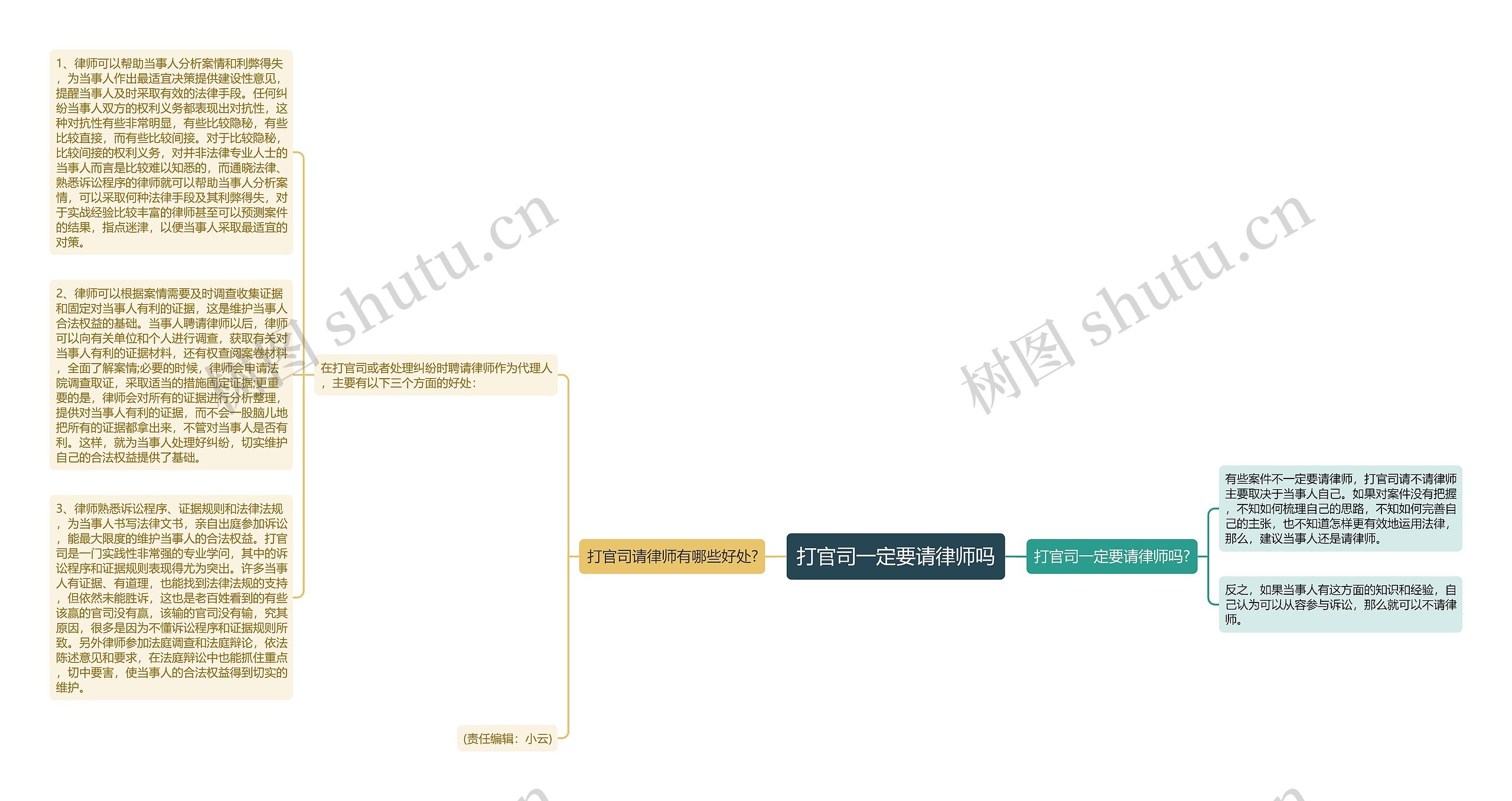 打官司一定要请律师吗思维导图