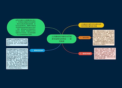 公共基础知识备考:刑罚制度非监禁化的体现——缓刑制度