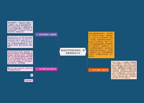 备战2018年国考面试，每天要做到这三点