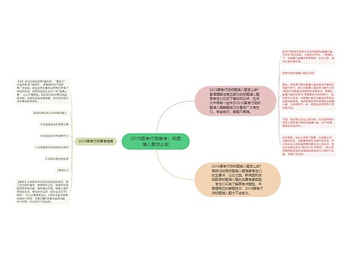 2019国考行测备考：标题填入题怎么做