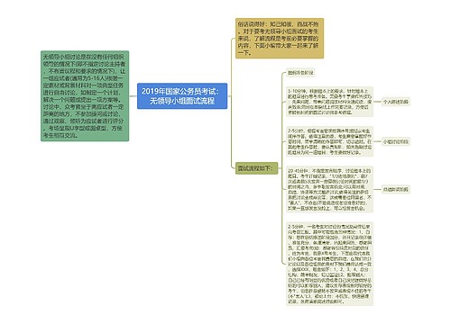 2019年国家公务员考试：无领导小组面试流程