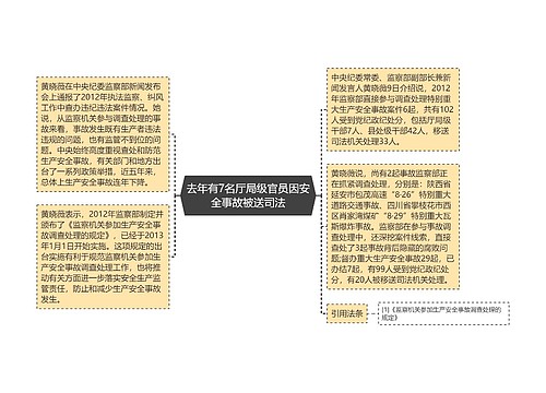 去年有7名厅局级官员因安全事故被送司法