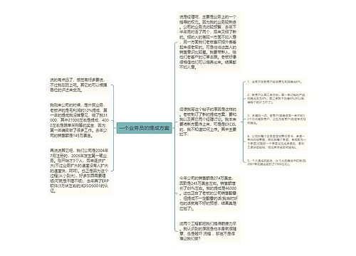 一个业务员的提成方案