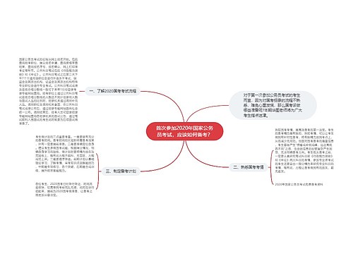 首次参加2020年国家公务员考试，应该如何备考？