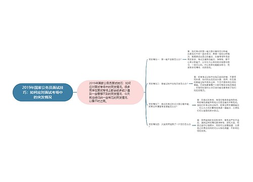 2019年国家公务员面试技巧：如何应对面试考场中的突发情况