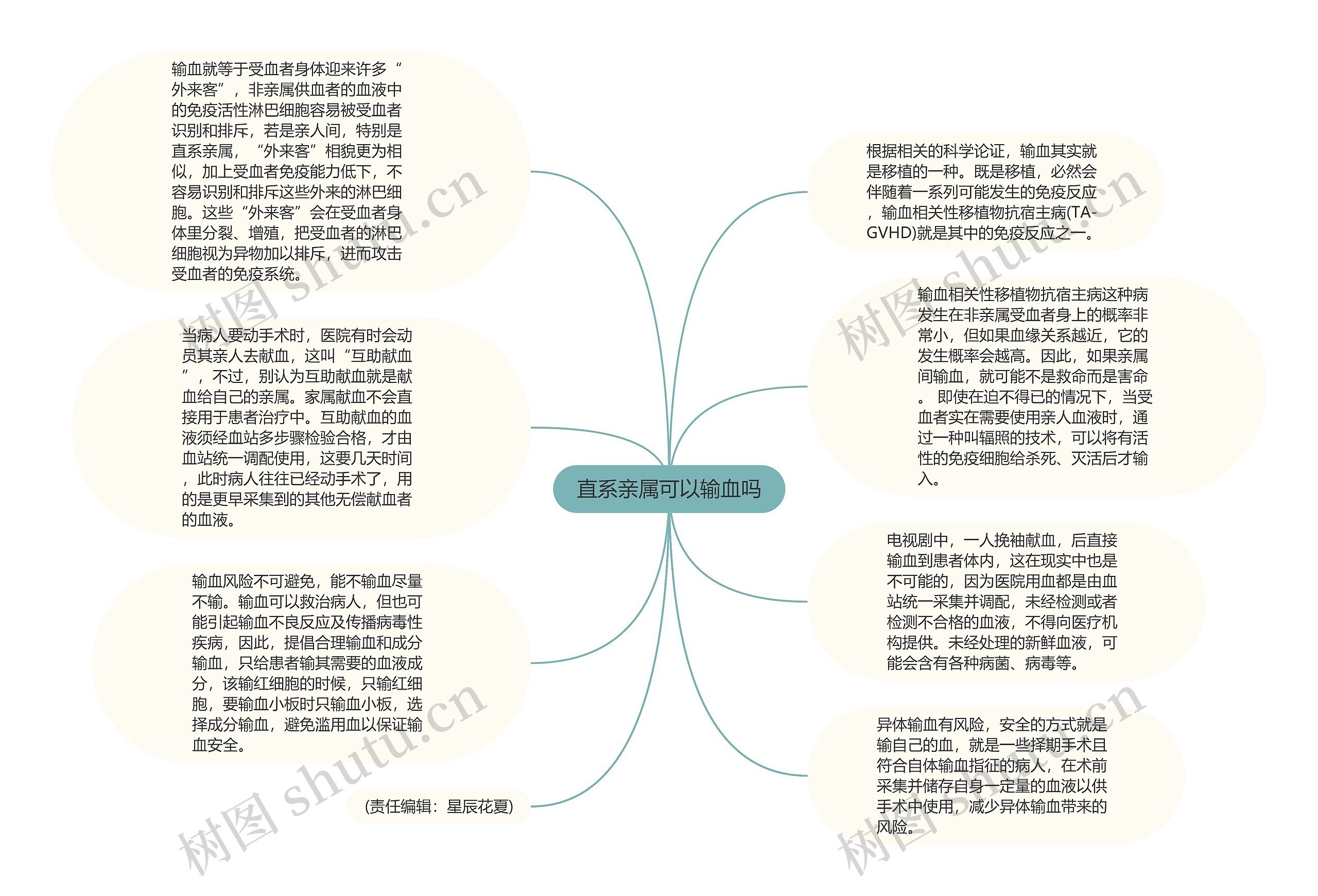 直系亲属可以输血吗思维导图