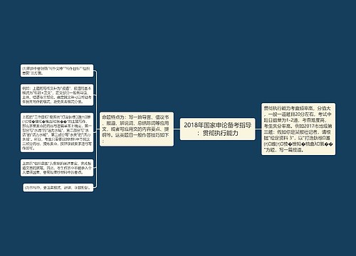 2018年国家申论备考指导：贯彻执行能力