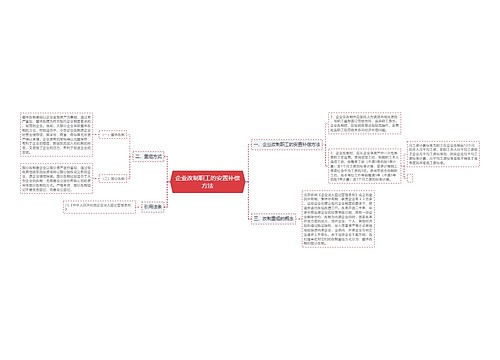 企业改制职工的安置补偿方法