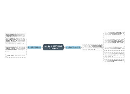 安全生产企业要严格落实五大主体责任