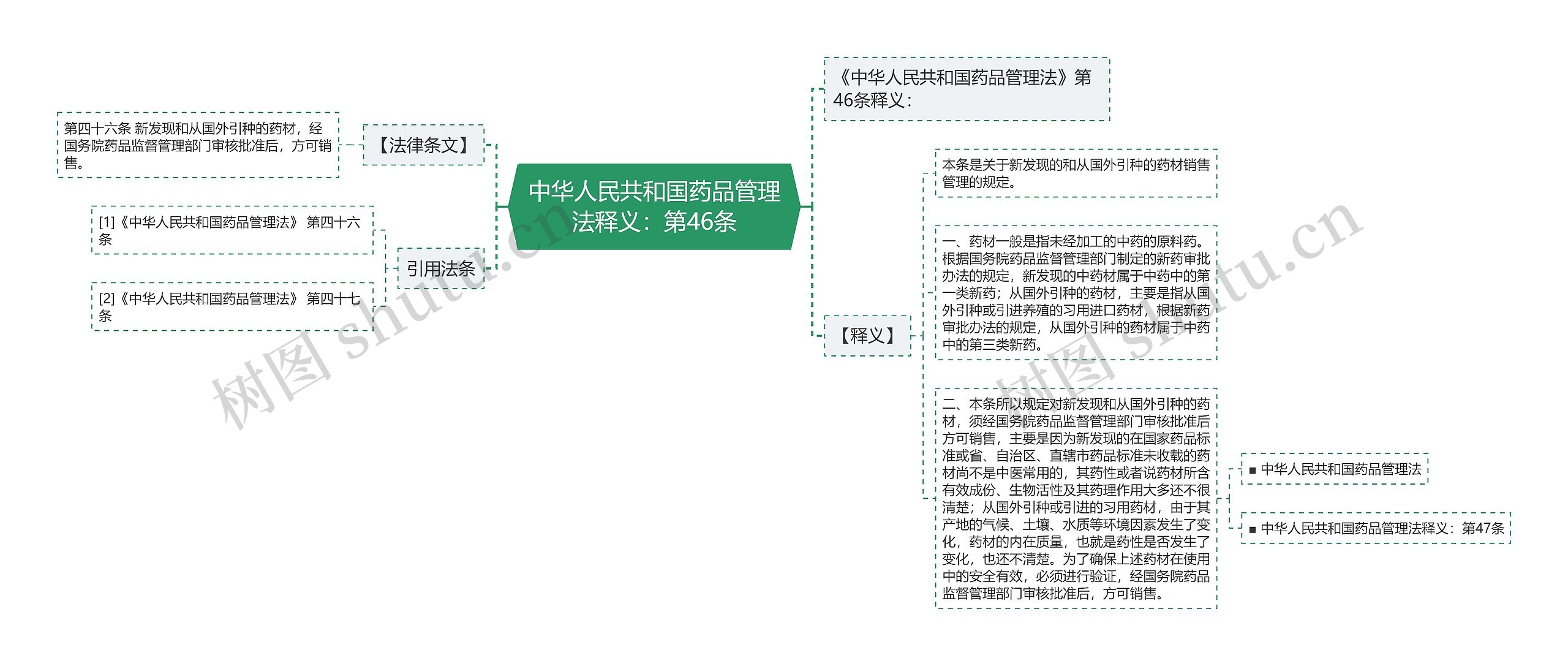 中华人民共和国药品管理法释义：第46条思维导图