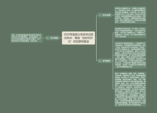 2020年国家公务员考试面试热点：警惕“投你所好式”的互联网推送
