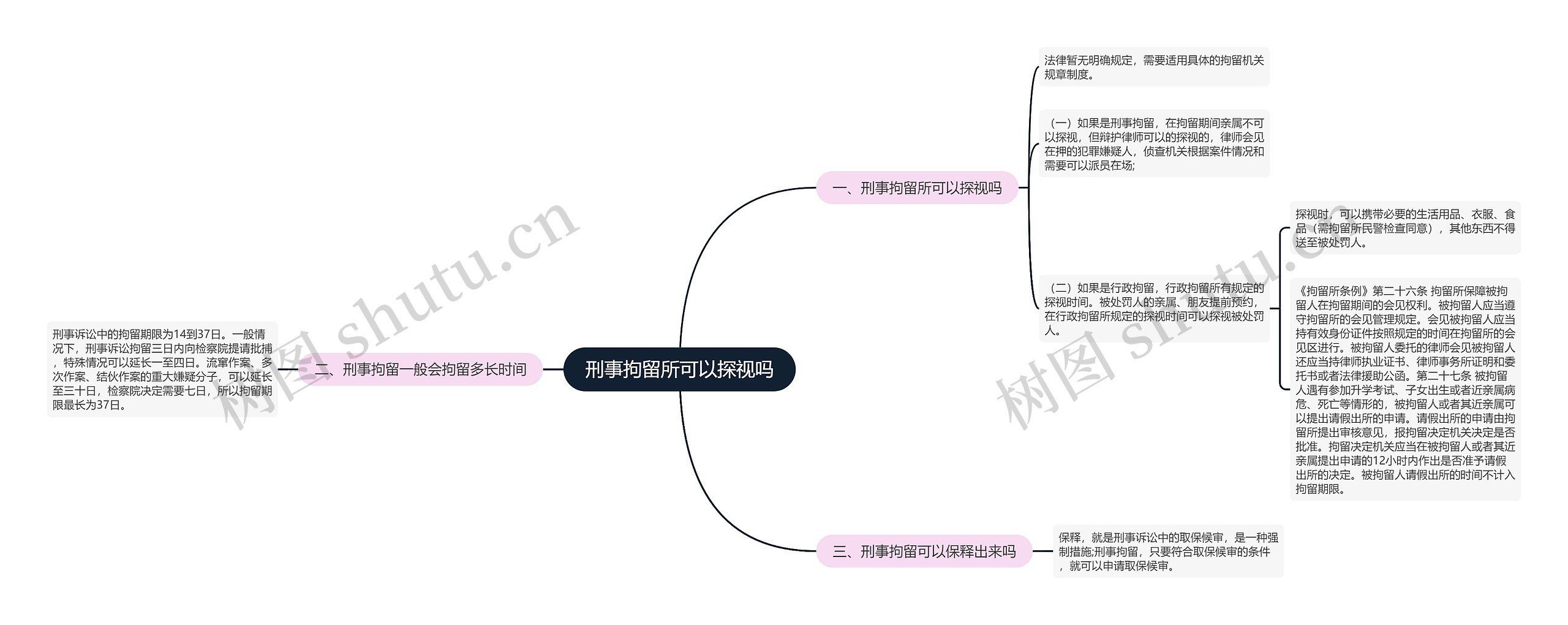 刑事拘留所可以探视吗思维导图