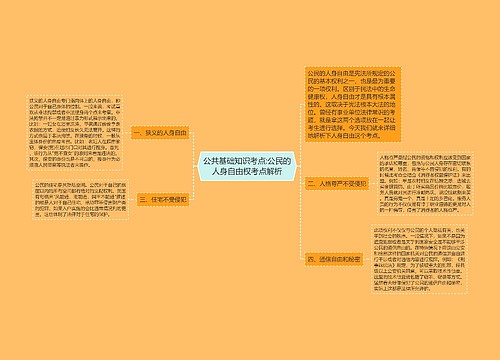 公共基础知识考点:公民的人身自由权考点解析