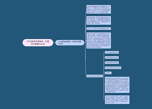 2020国考言语备考：标题添加题要找主旨