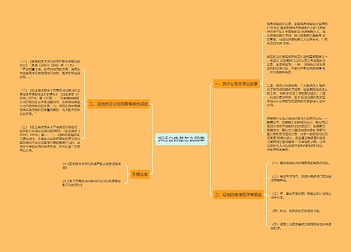 拆迁公告是怎么回事