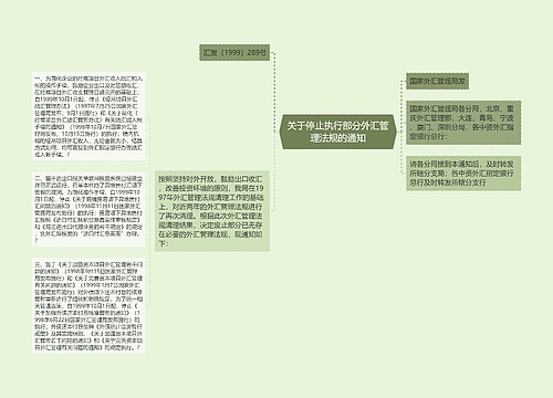 关于停止执行部分外汇管理法规的通知