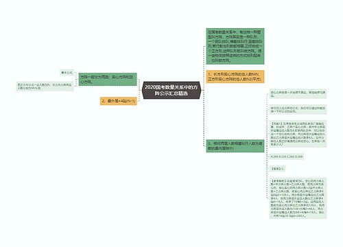 2020国考数量关系中的方阵公示汇总精选