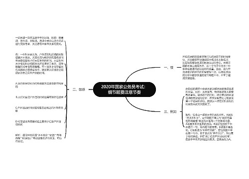 2020年国家公务员考试：细节题要注意节奏