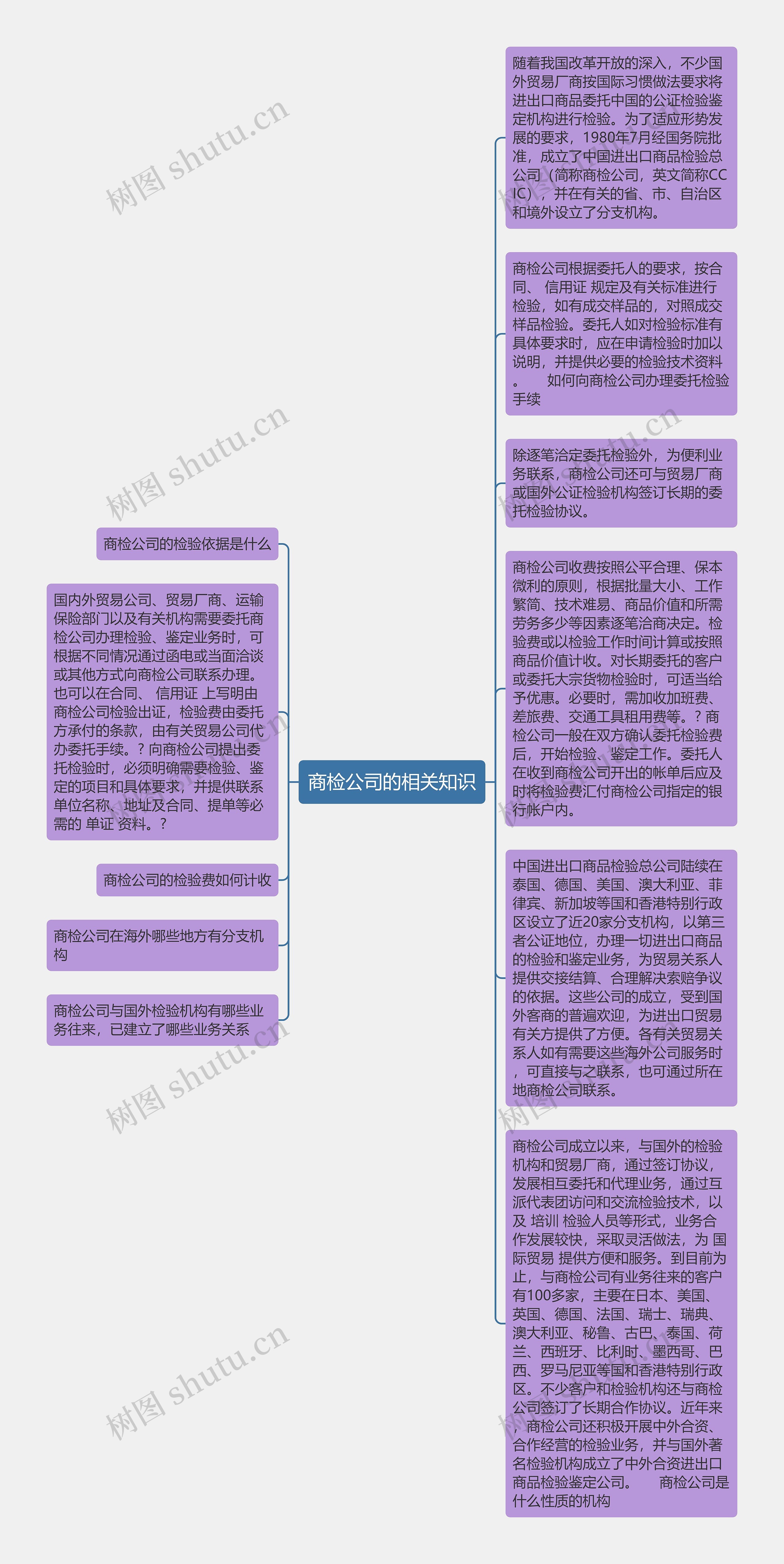 商检公司的相关知识思维导图