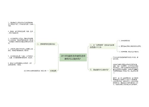 2018年最新违章建筑违章建筑可以强拆吗？