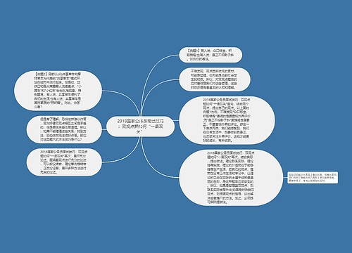 2018国家公务员面试技巧：双观点题如何“一语双关”