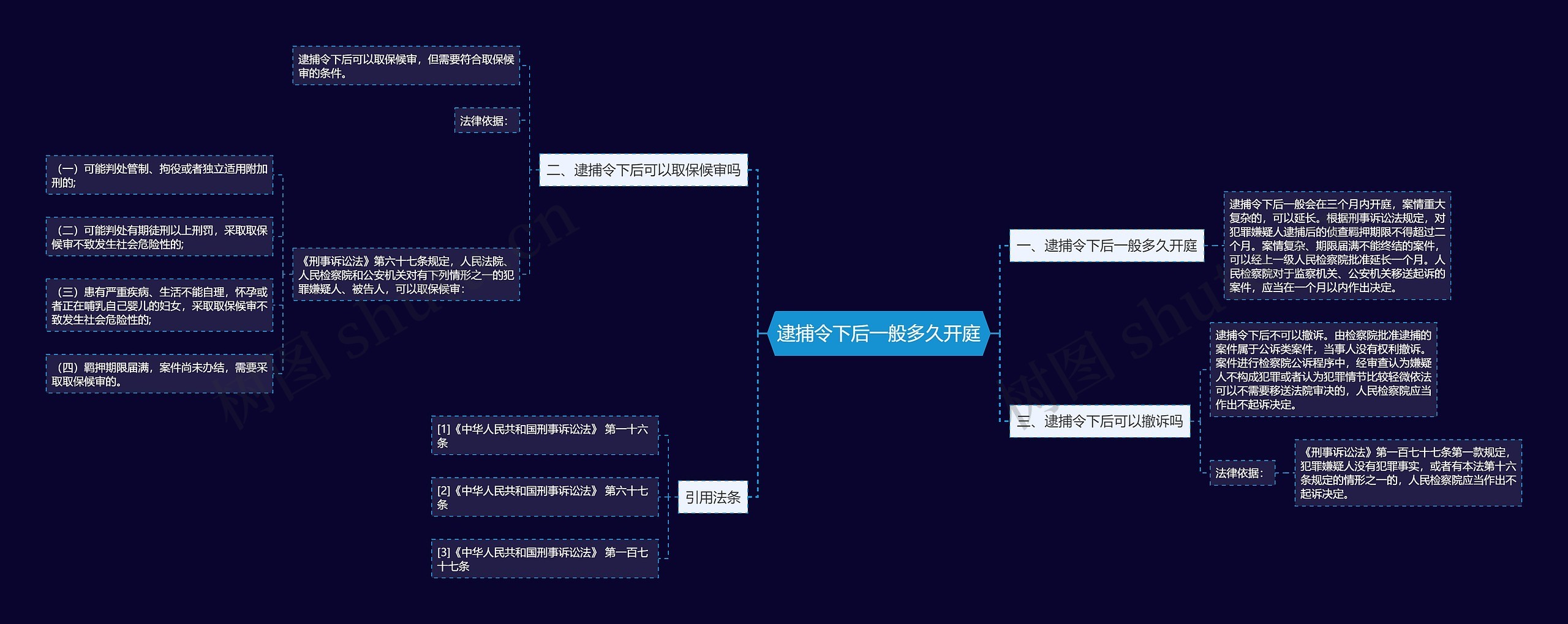 逮捕令下后一般多久开庭思维导图