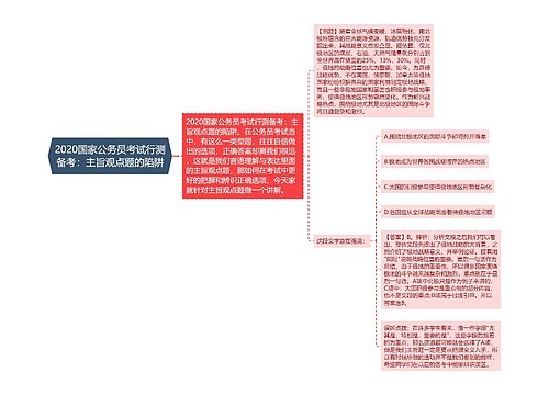 2020国家公务员考试行测备考：主旨观点题的陷阱