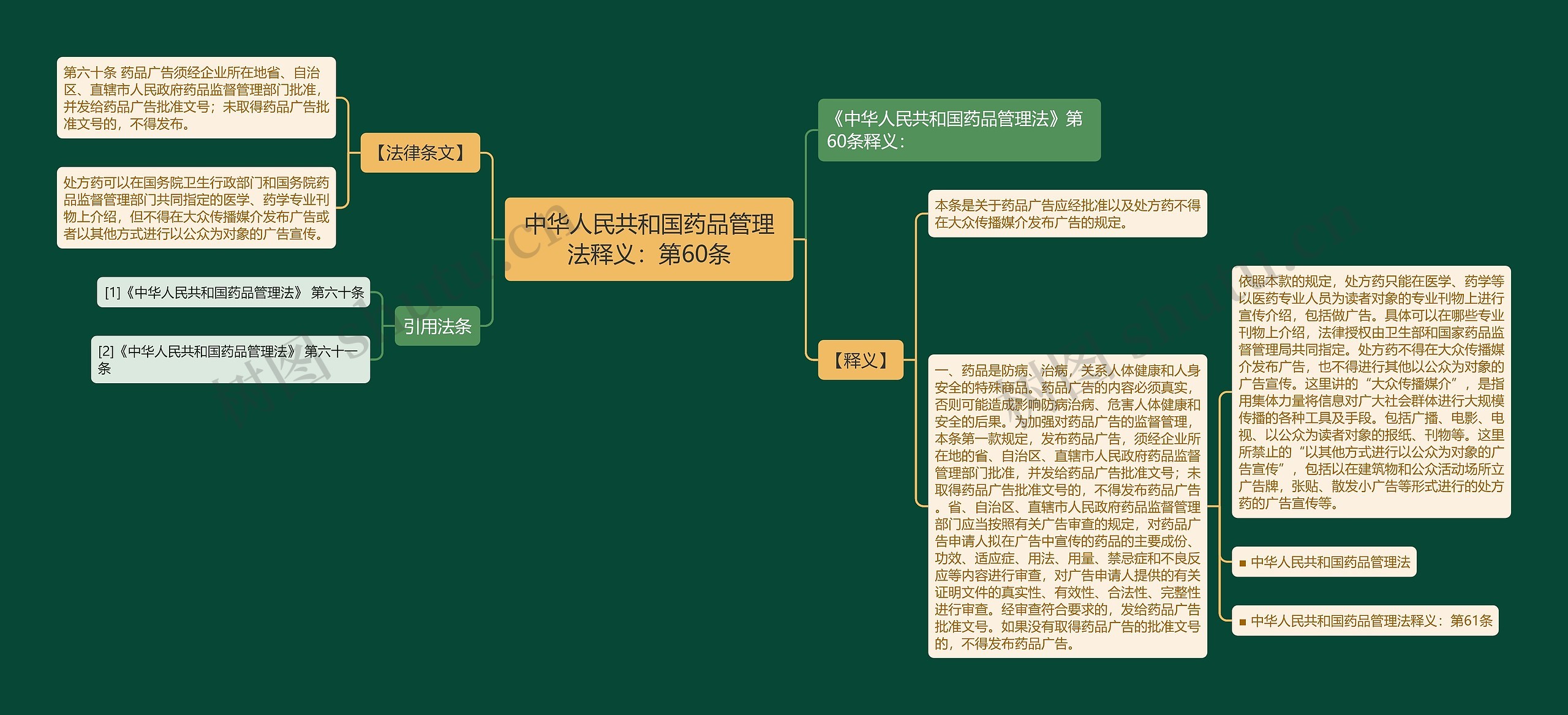 中华人民共和国药品管理法释义：第60条思维导图