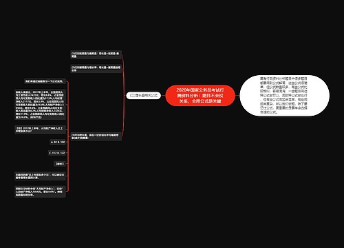 2020年国家公务员考试行测资料分析：题目不会没关系，会用公式是关键