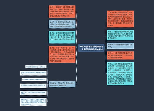 2020年国考常识判断备考：公务员法修改相关考点