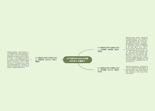 2019国考申论综合分析题抢分技巧 老霸道了