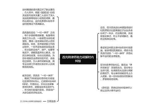 西充聘律师助力调解村内纠纷