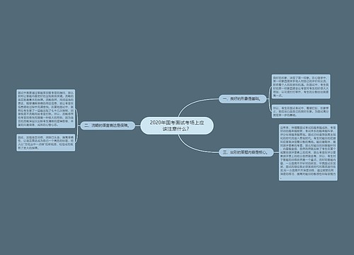 2020年国考面试考场上应该注意什么？