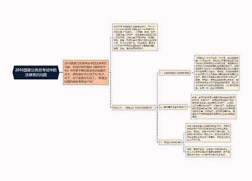 2018国家公务员考试中的法律常识问题