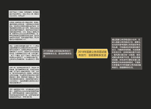 2018年国家公务员面试备考技巧：答题要联系生活