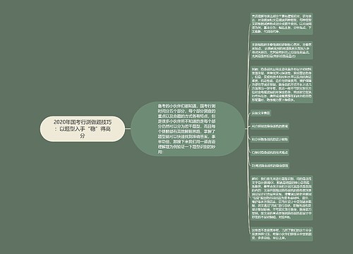 2020年国考行测做题技巧：以题型入手“稳”得高分