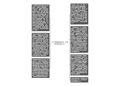 2019国考面试热点：共享单车都去哪儿了？